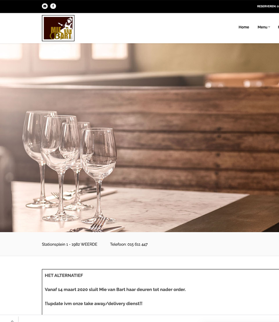 Web4life referentie: Brasserie Mie van Bart